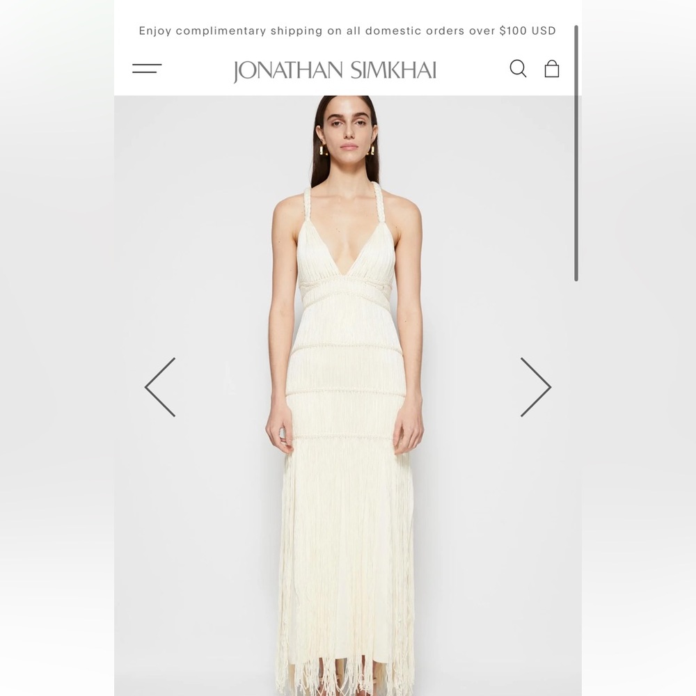 White dress ivory xs CHRISTABEL MACRAME MAX